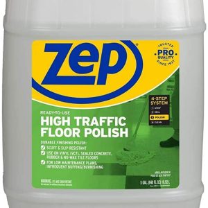Zep High Traffic Floor Polish – Scuff Resistant Floor Shine – 5 Gallon