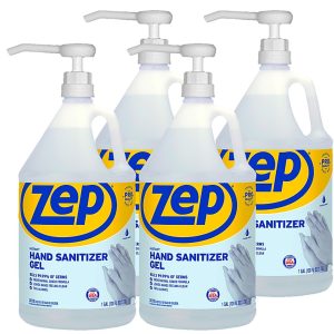 Zep Instant Hand Sanitizer Gel – Kills 99.99% of Germs – 1 Gallon