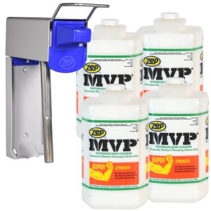 MVP Waterless Hand Cleaner and Zep D-4000 Hand Soap Dispenser Bundle - 1 Gal