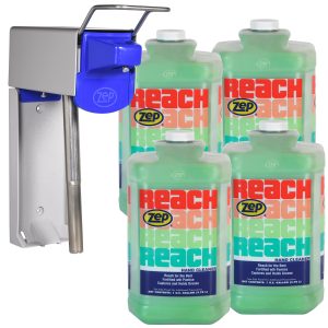 Reach Industrial Strength Hand Cleaner and Zep D-4000 Hand Soap Dispenser Bundle - 1 Gal
