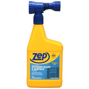 Zep Concentrated Outdoor Glass & Surface Cleaner – Streak-Free Shine – 32 oz