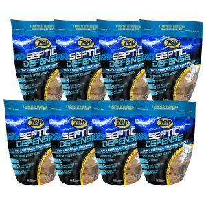 Zep Septic Defense Tank & Cesspool Treatment Packs - 16 Month Supply – 4 oz