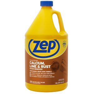Zep Concentrated Calcium. Lime and Rust Stain Remover – Breaks Down Lime Deposits – 1 Gallon