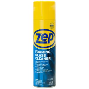 Zep Foaming Glass Cleaner – Aerosol Streak-Free Shine- 19 oz