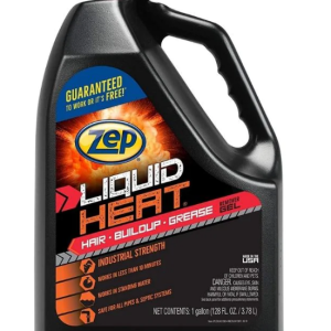 Zep Liquid Heat Hair. Grease. and Buildup Remover Gel – Industrial Strength Drain Cleaner – 1 Gallon