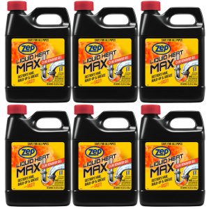 Zep Liquid Heat Max Clog Remover Gel - Destroys Hair. Build-Up & Grease - 32 oz.