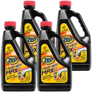 Zep Liquid Heat Max Clog Remover Gel - Destroys Hair. Build-Up & Grease - 64 oz.