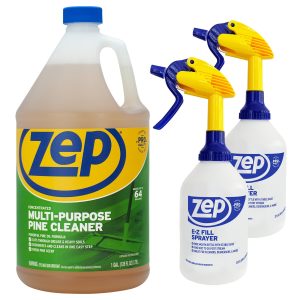 Zep Concentrated Multi-Purpose Pine Cleaner – Cut Grease & Deodorize in One Step – 1 Gallon with Zep E-Z Fill Sprayer 2-Pack – Bundle